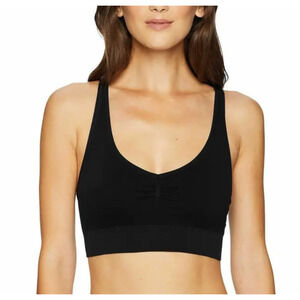Coobie Women Yoga Seamless Racerback Bra Black One Size 10794